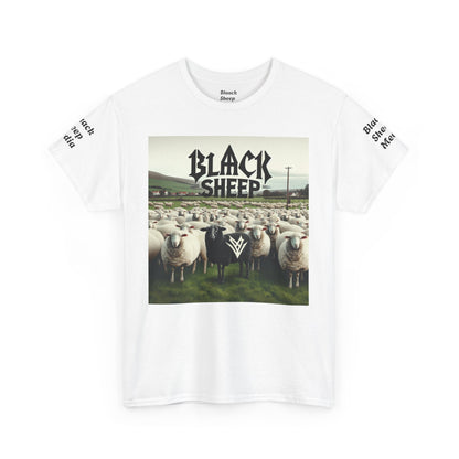 Black Sheep Unisex Heavy Cotton Tee - Trendy Graphic T-Shirt for Casual Wear