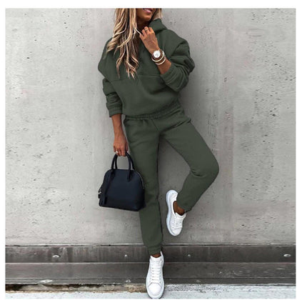 Women's New Hooded Sweatshirt Sports Suit