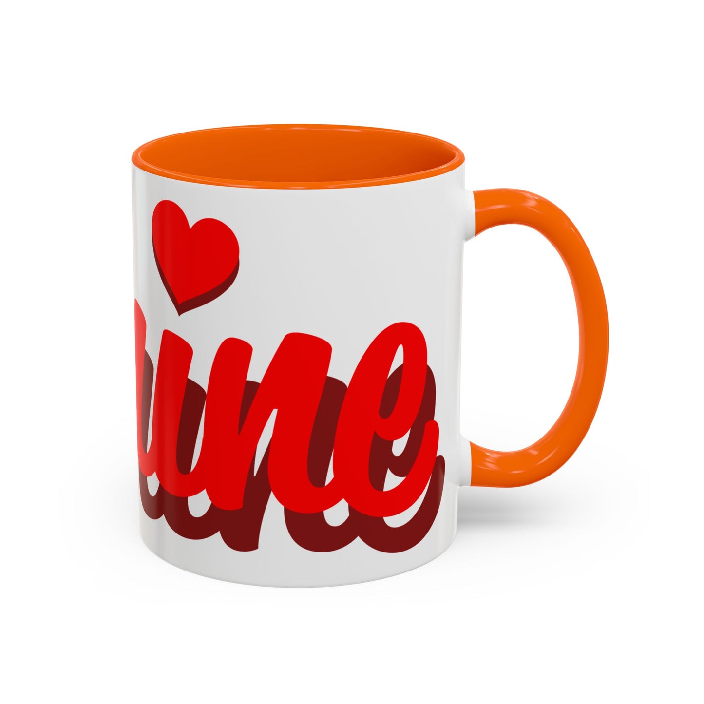 Love You Accent Coffee Mug - Perfect for Valentine's Day Gifts