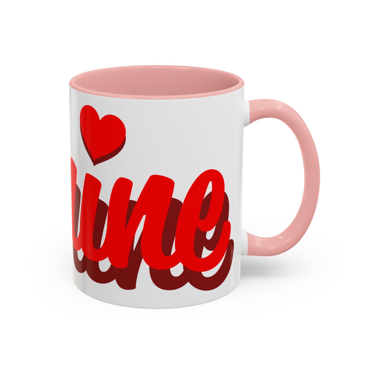 Love You Accent Coffee Mug - Perfect for Valentine's Day Gifts