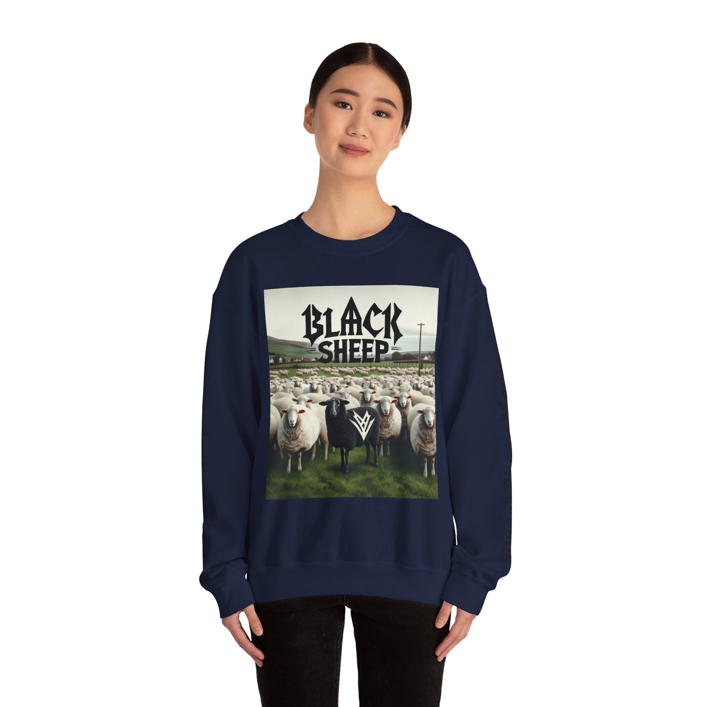 Black Sheep Unisex Heavy Blend™ Crewneck Sweatshirt - Cozy Streetwear for Bold Style