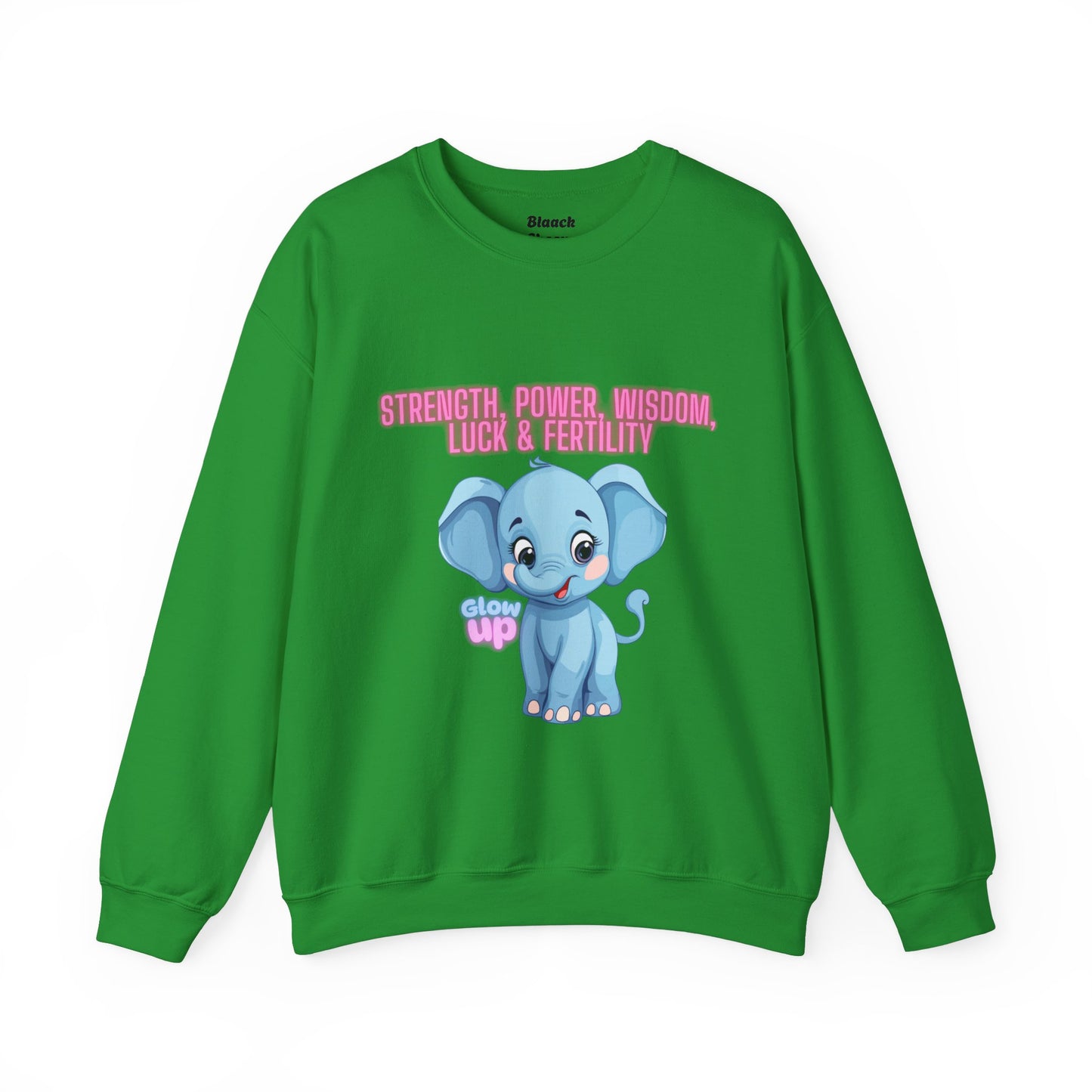 Elephant Crewneck Sweatshirt - Strength, Power, Wisdom, Luck & Fertility