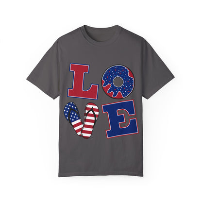 Patriotic Love T-Shirt for Summer Celebrations