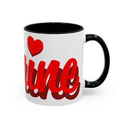 Love You Accent Coffee Mug - Perfect for Valentine's Day Gifts