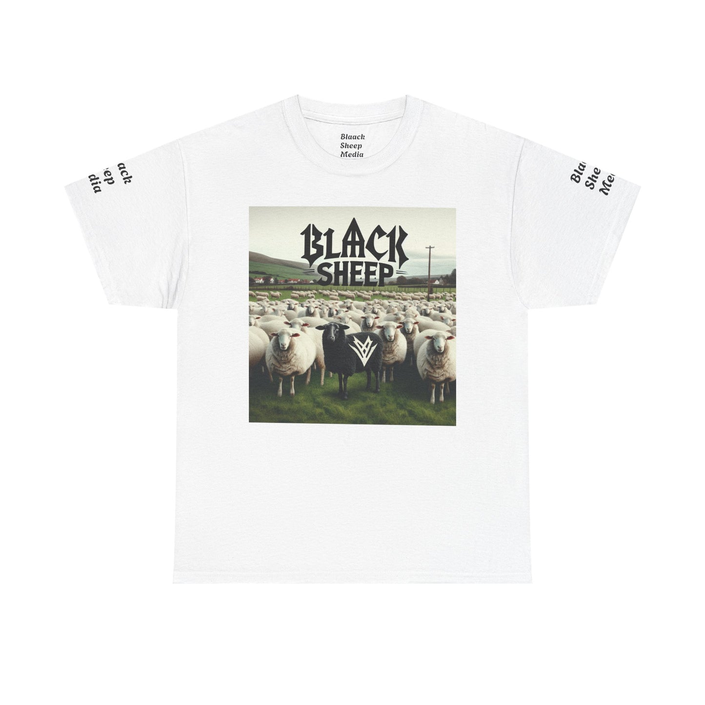 Black Sheep Unisex Heavy Cotton Tee - Trendy Graphic T-Shirt for Casual Wear