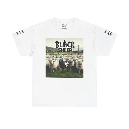 Black Sheep Unisex Heavy Cotton Tee - Trendy Graphic T-Shirt for Casual Wear