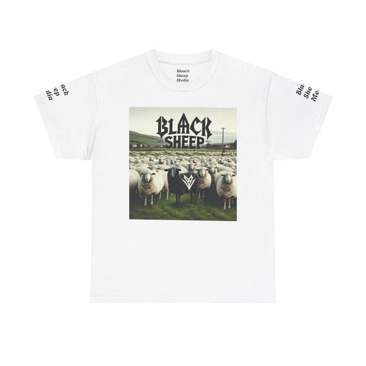 Black Sheep Unisex Heavy Cotton Tee - Trendy Graphic T-Shirt for Casual Wear