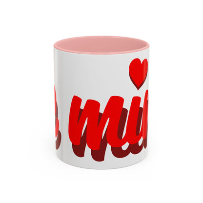 Love You Accent Coffee Mug - Perfect for Valentine's Day Gifts