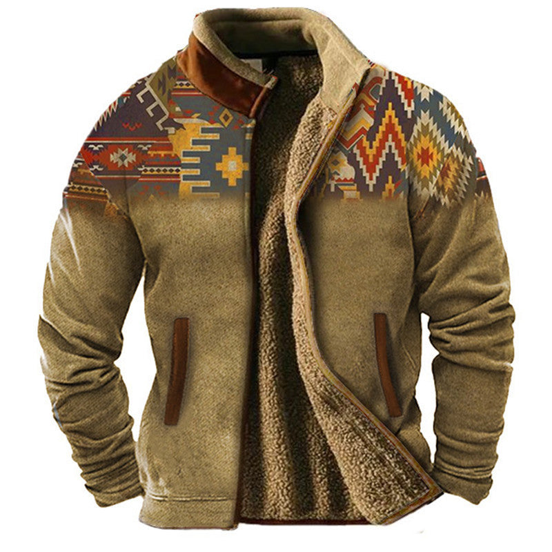 Fashion Casual Men's Fleece Jacket Coat