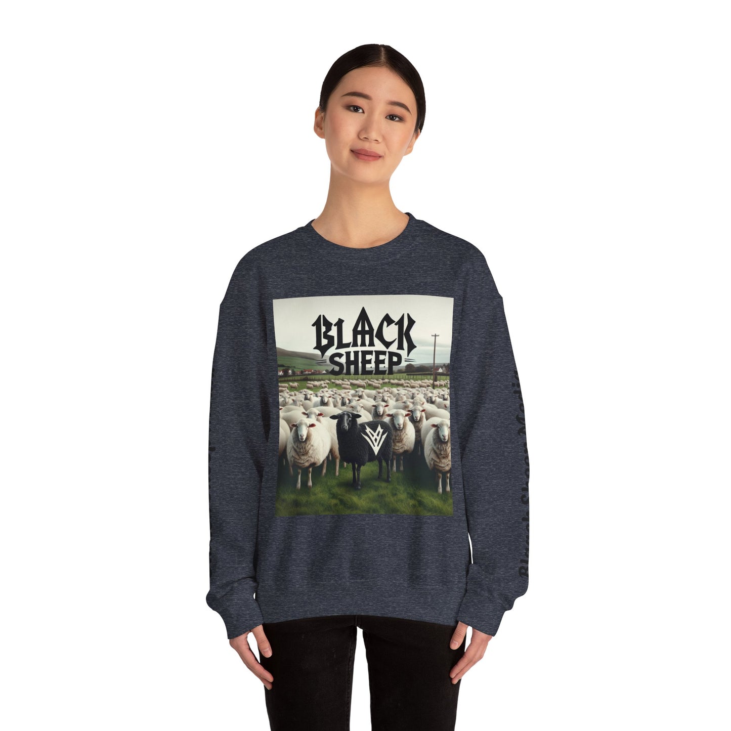 Black Sheep Unisex Heavy Blend™ Crewneck Sweatshirt - Cozy Streetwear for Bold Style