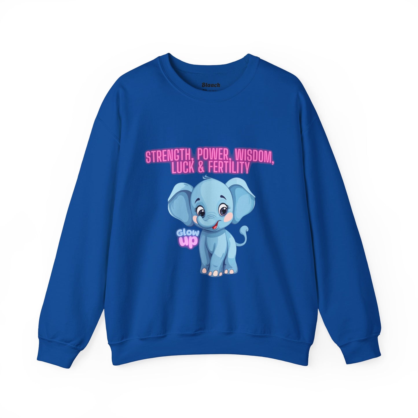 Elephant Crewneck Sweatshirt - Strength, Power, Wisdom, Luck & Fertility