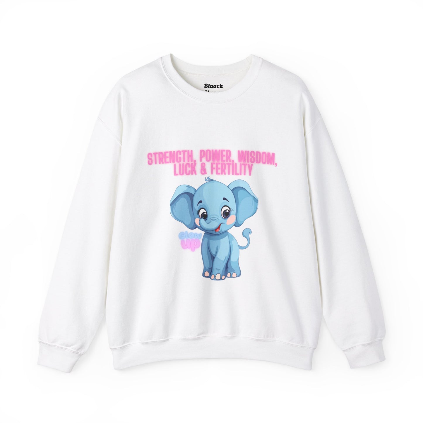 Elephant Crewneck Sweatshirt - Strength, Power, Wisdom, Luck & Fertility