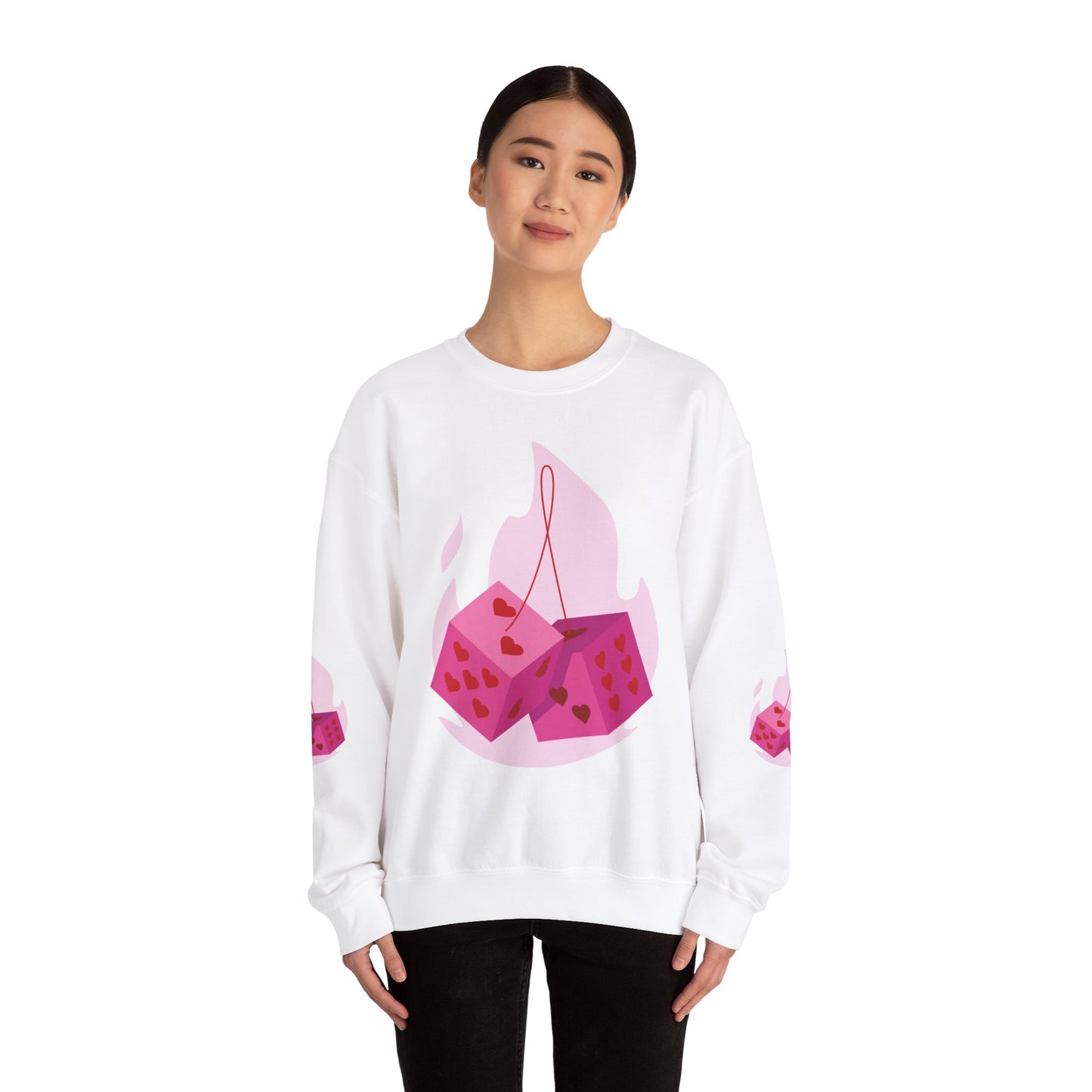 Unisex Heavy Blend™ Crewneck Sweatshirt - Valentine's Day Love Hearts Design