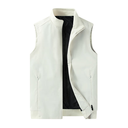 Fashion Outerwear Stand Collar Casual Vest Outdoor All-matching Men's Vest