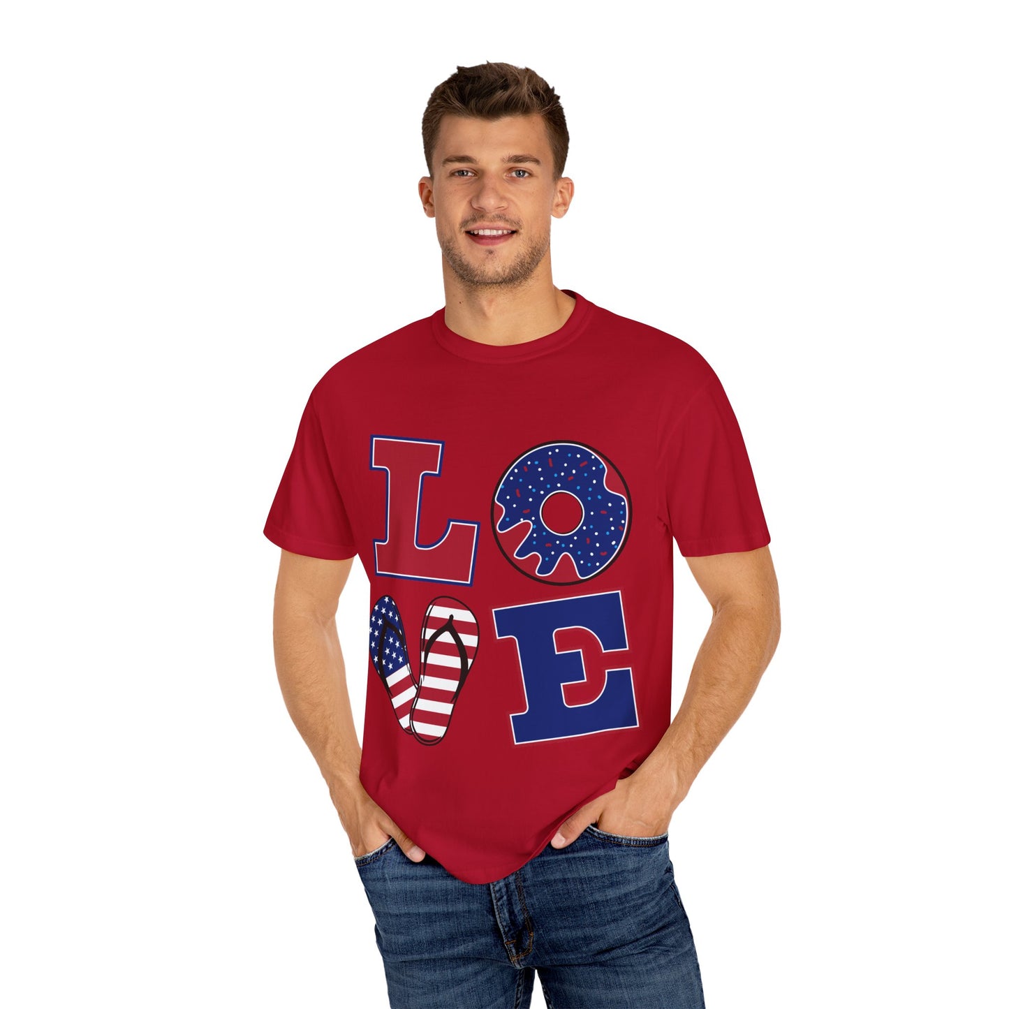 Patriotic Love T-Shirt for Summer Celebrations