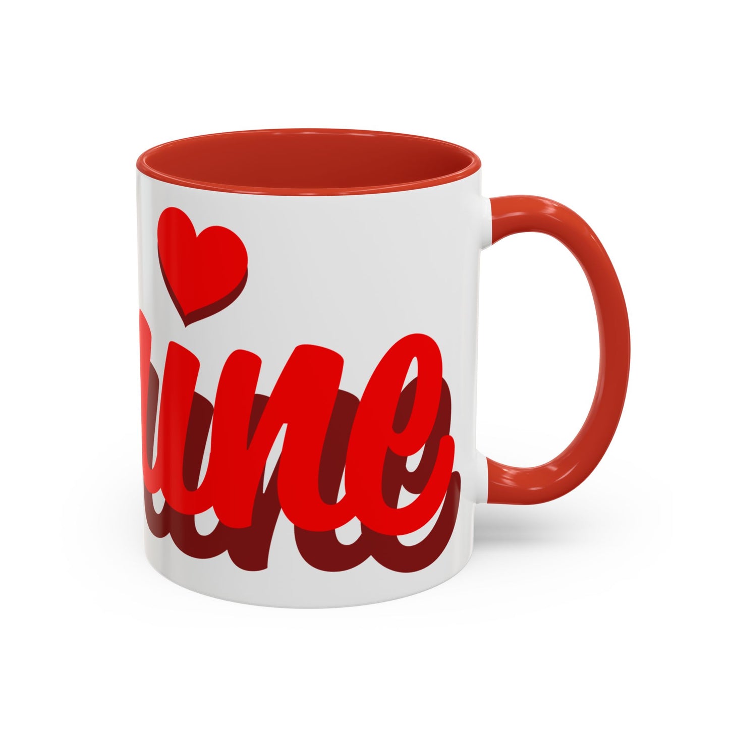 Love You Accent Coffee Mug - Perfect for Valentine's Day Gifts