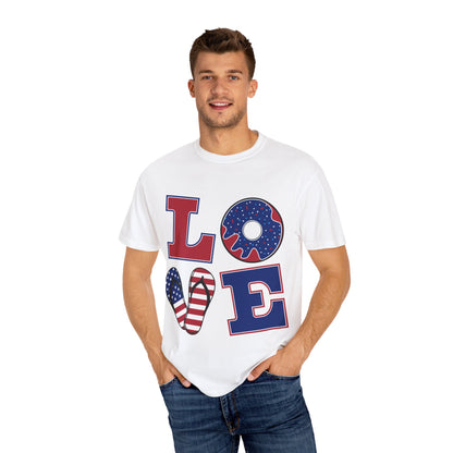 Patriotic Love T-Shirt for Summer Celebrations