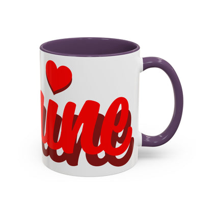 Love You Accent Coffee Mug - Perfect for Valentine's Day Gifts