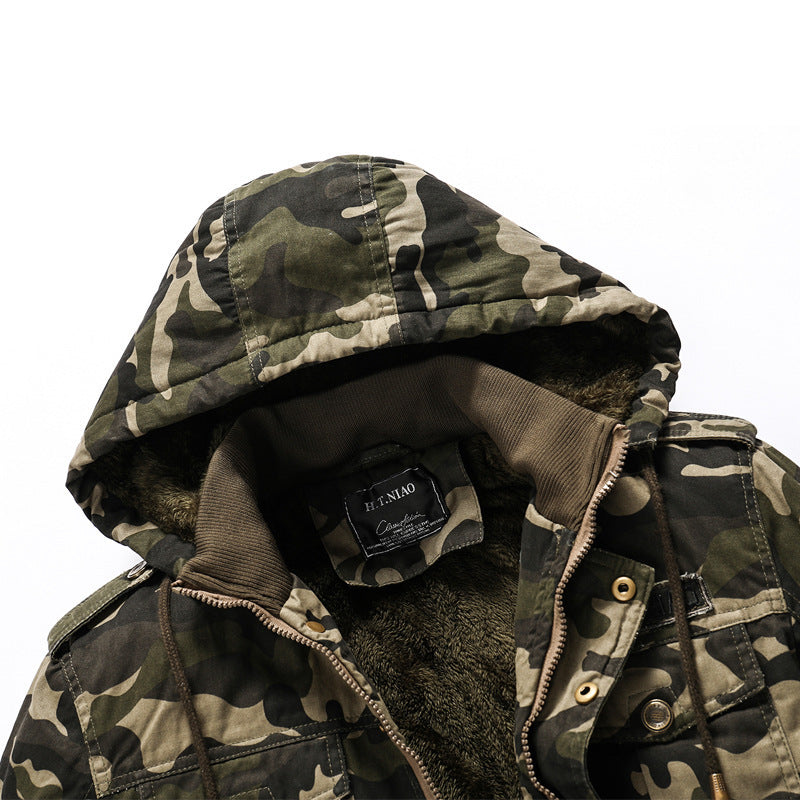 Casual Men's Jacket Camouflage Printed Outerwear