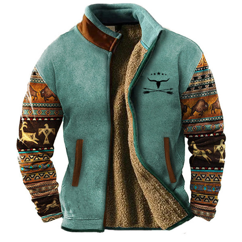 Fashion Casual Men's Fleece Jacket Coat