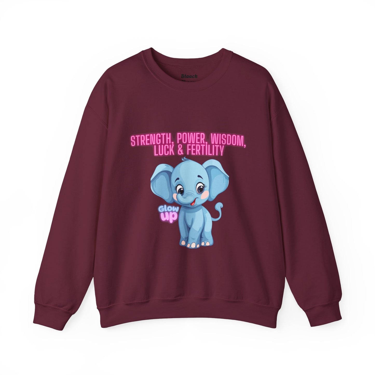 Elephant Crewneck Sweatshirt - Strength, Power, Wisdom, Luck & Fertility