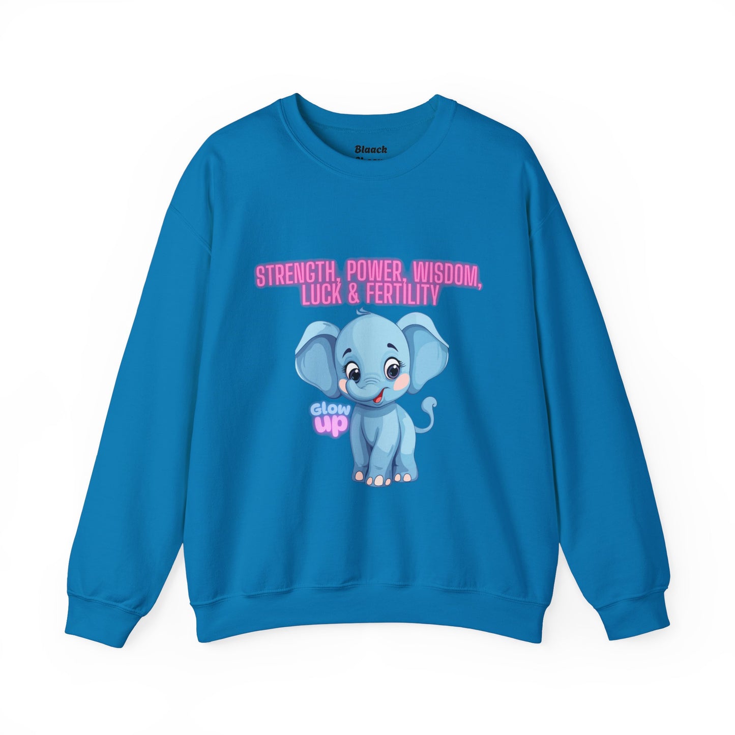 Elephant Crewneck Sweatshirt - Strength, Power, Wisdom, Luck & Fertility