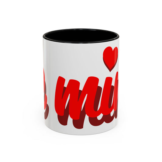 Love You Accent Coffee Mug - Perfect for Valentine's Day Gifts