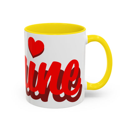 Love You Accent Coffee Mug - Perfect for Valentine's Day Gifts