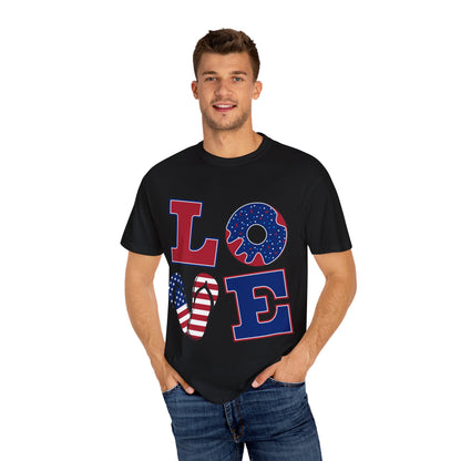 Patriotic Love T-Shirt for Summer Celebrations