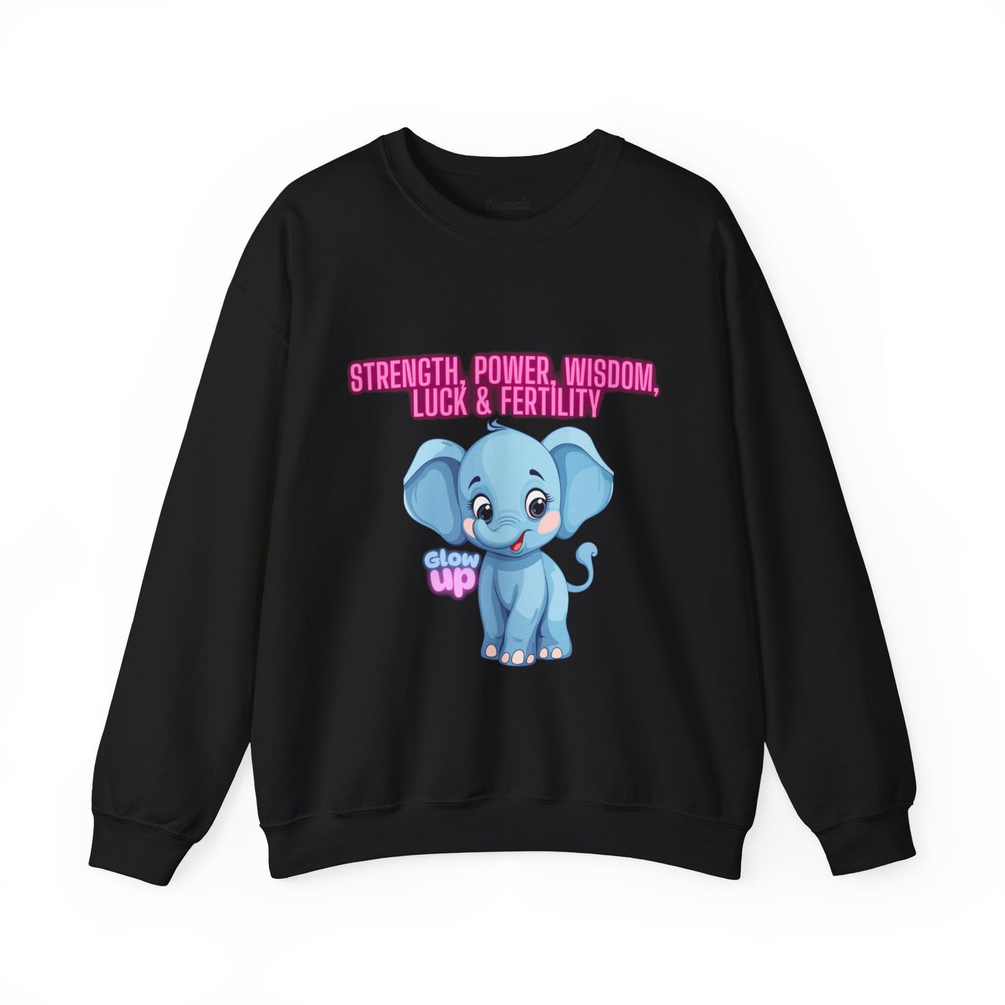 Elephant Crewneck Sweatshirt - Strength, Power, Wisdom, Luck & Fertility