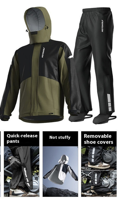 Cycling Raincoat Outdoor Traveling By Motorcycle Shell Jacket Suit