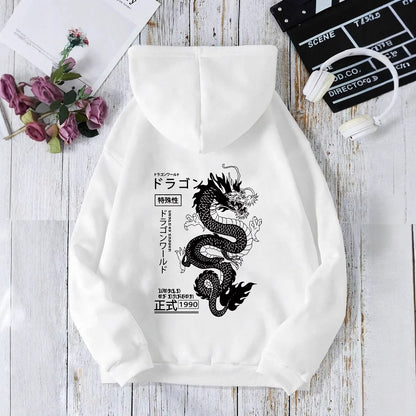 European And American Simple Printed Dark Style Hoodie