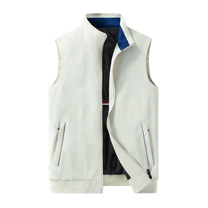 Fashion Outerwear Stand Collar Casual Vest Outdoor All-matching Men's Vest