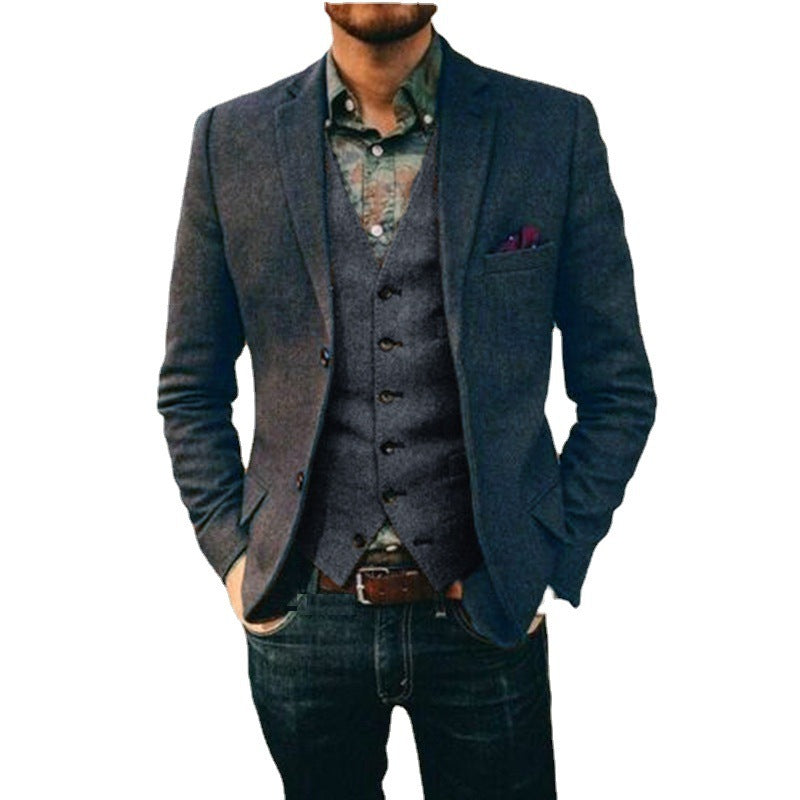 Casual Suit Men's Vest And Pants Suit