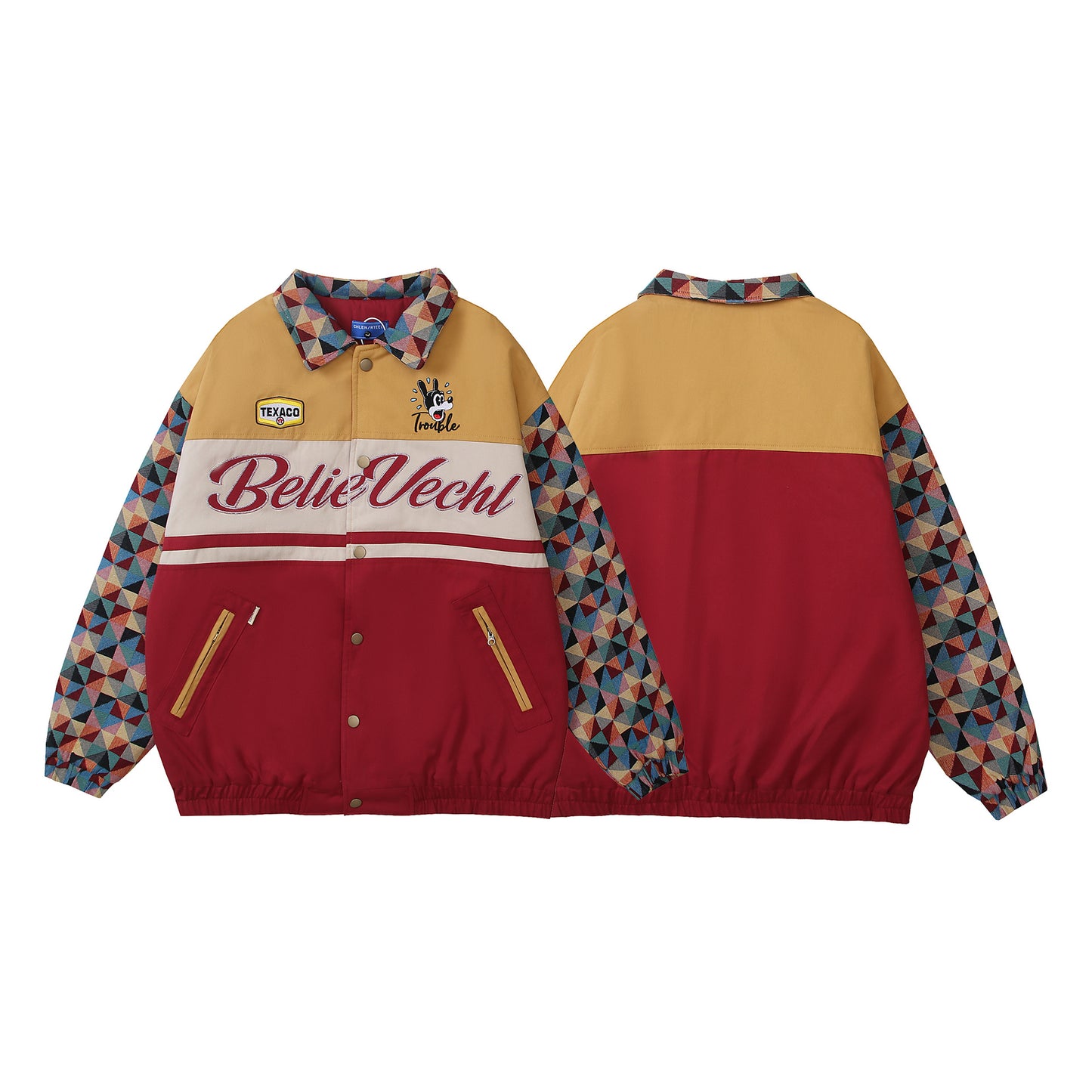 American Retro Cute Loose Polo Collar Jacket