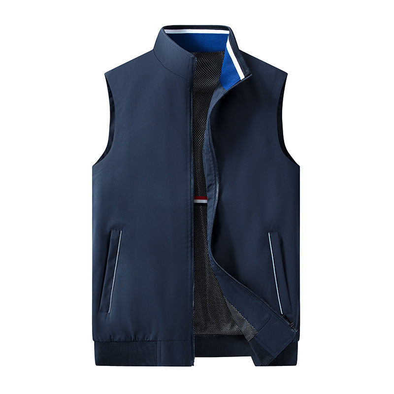 Fashion Outerwear Stand Collar Casual Vest Outdoor All-matching Men's Vest