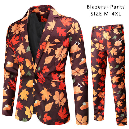 Digital New Print Leisure Suits For Men Two-piece Set