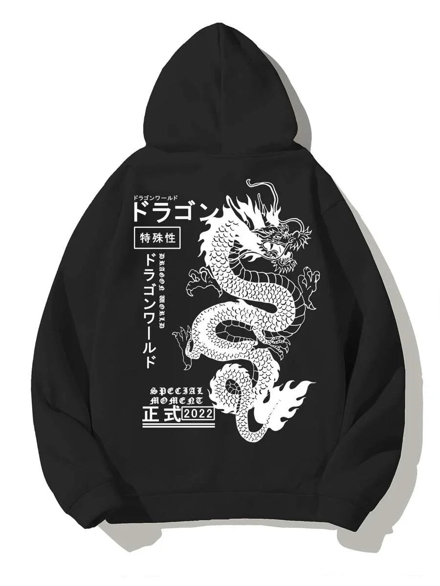 European And American Simple Printed Dark Style Hoodie