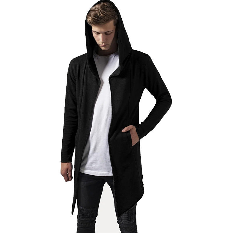 Mid-length Sweater Cardigan Zipper Coat For Men