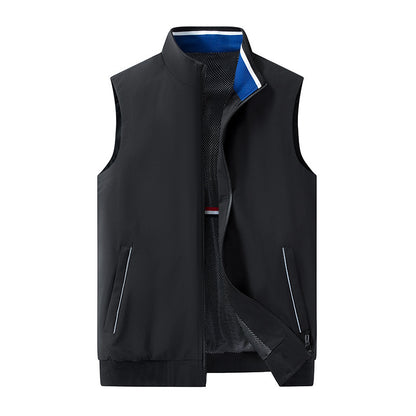 Fashion Outerwear Stand Collar Casual Vest Outdoor All-matching Men's Vest