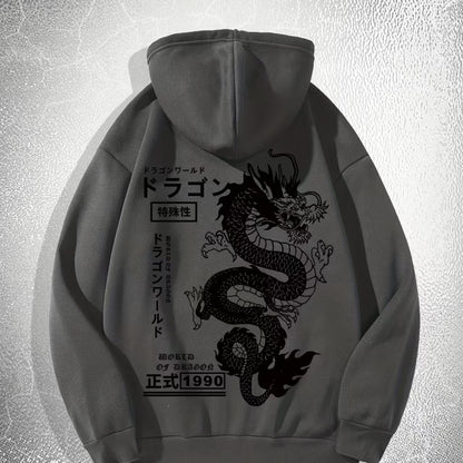 European And American Simple Printed Dark Style Hoodie