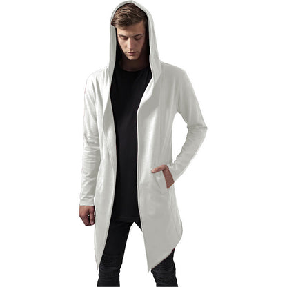 Mid-length Sweater Cardigan Zipper Coat For Men