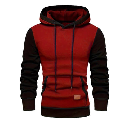 New Men's Color Matching Color Contrast Stitching Fashion Sweater