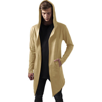 Mid-length Sweater Cardigan Zipper Coat For Men