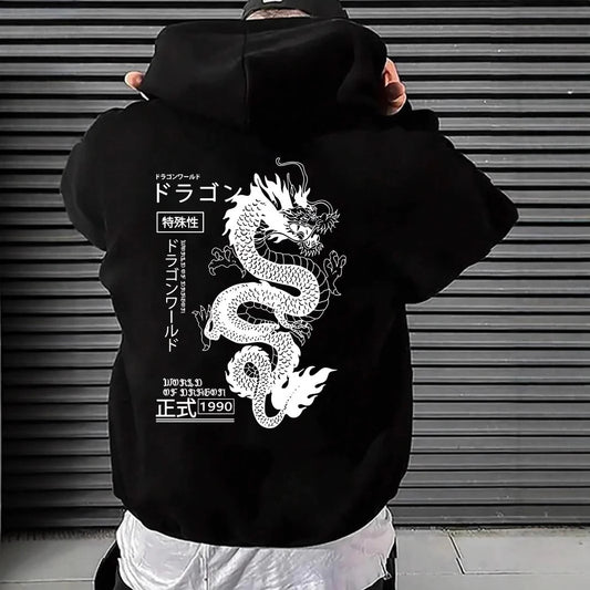 European And American Simple Printed Dark Style Hoodie