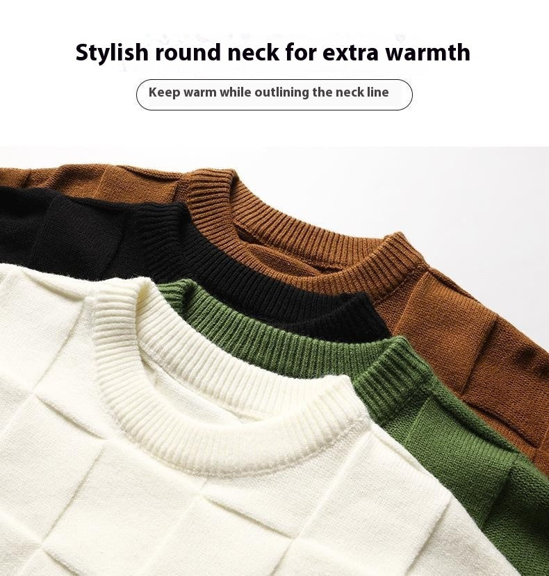 Spring And Autumn Three-dimensional Round Sweater Men