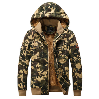 Casual Men's Jacket Camouflage Printed Outerwear