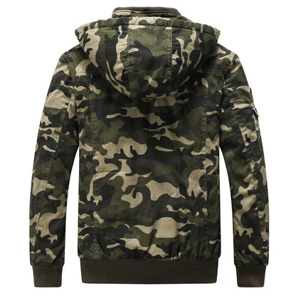 Casual Men's Jacket Camouflage Printed Outerwear