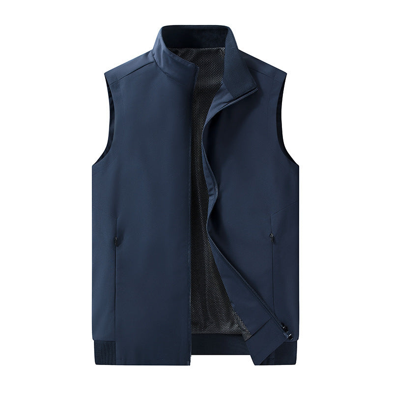 Fashion Outerwear Stand Collar Casual Vest Outdoor All-matching Men's Vest