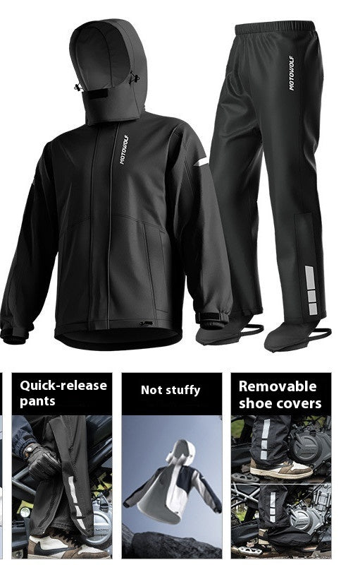 Cycling Raincoat Outdoor Traveling By Motorcycle Shell Jacket Suit